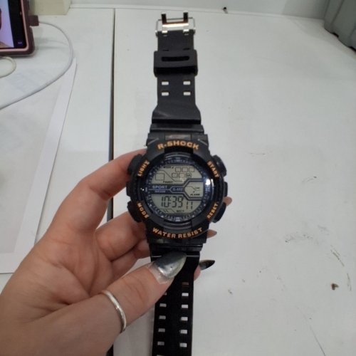 MENS R-SHOCK SPORT DIGITAL WATCH - BLACK (STYLE: S-612) image 3