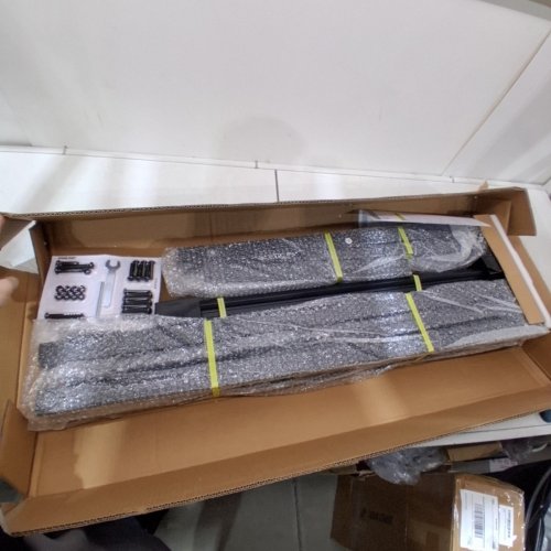 HAAGEEP NO BOX SPRING NEEDED HIGH PLATFORM METAL BED FRAME - 18" HIGH - QUEEN - BLACK (MODEL: HYA-18Q) image 2