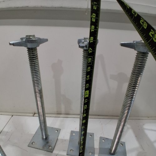 4PK ADJUSTABLE SCAFFOLD LEVELING SCREW JACK - 18.5"- SILVER image 3