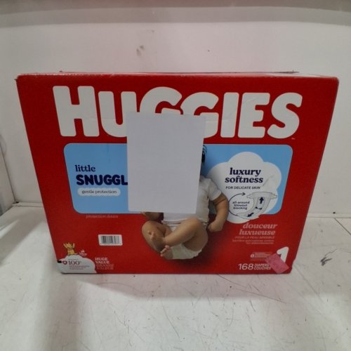 168PK HUGGIES WINNIE THE POOH LITTLE SNUGGLERS DIAPERS - SIZE: 1 image 2