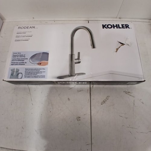 KOHLER RODEAN PULL-DOWN KITCHEN FAUCET - STAINLESS STEEL (MODEL: 1806389) image 4