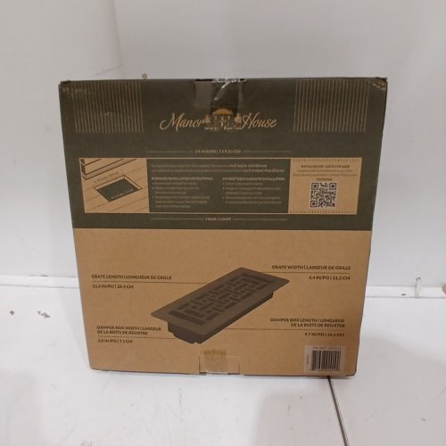 3PK MANOR HOUSE LOW PROFILE FLOOR REGISTERS/VENTS - 3" X 10" - BLACK (MODEL: 2222310) image 3