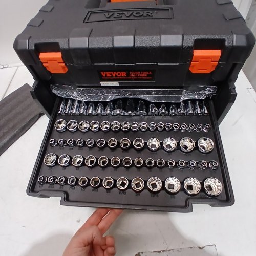 450PC MECHANICS TOOL SET AND SOCKET SET - /4" 3/8" 1/2" DRIVE DEEP AND STANDARD SOCKETS - (MODEL: XL3265 ) image 4