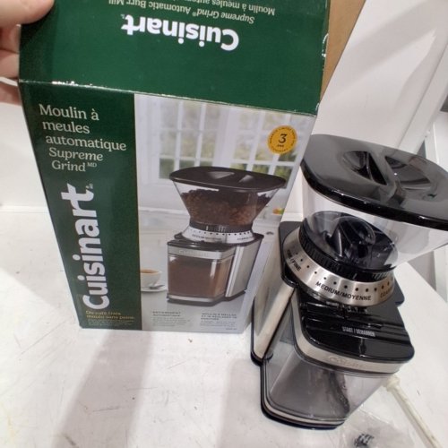 CUISINART AUTOMATIC 18-POSITION BURR COFFEE GRINDER - 18 CUP CAPACITY - STAINLESS STEEL (MODEL: DBM-8C) image 6