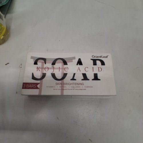 3PK ORIENTLEAF KOJIC ACID SOAP - FOR FACE AND BODY WITH VITAMIN C, SHEA BUTTER, RETINOL, OLIVE OIL AND COLLAGEN image 3