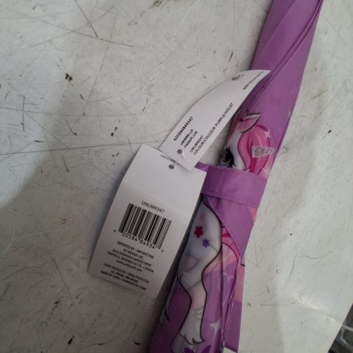 KIDS UMBRELLA - PINK/PURPLE UNICORN (MODEL: UNUM9347/620584849347) image 2