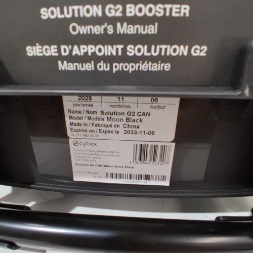 CYBEX SOLUTION G2 HIGH BACK BOOSTER CAR SEAT - 40-120LBS CAP - BLACK (MODEL: MOON BLACK) image 2