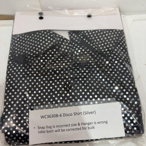 MEN'S WAY TO CELEBRATE DISCO SEQUIN COSTUME SHIRT - MEDIUM (32-34) - BLACK AND SILVER image 3