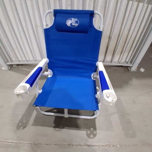 FOLDING OUTDOOR CHAIR - BLUE AND WHITE image 2