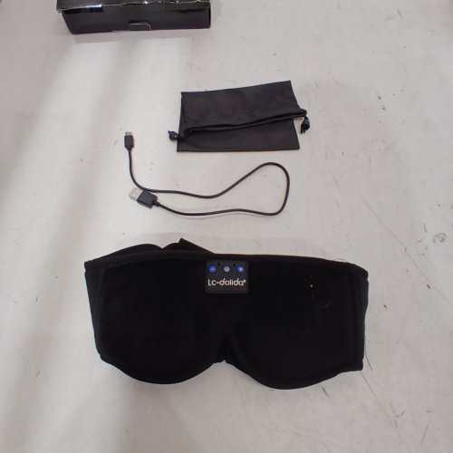 LC-DOLIDA BLUETOOTH SLEEPING HEADPHONES EYE MASK - BLACK image 3