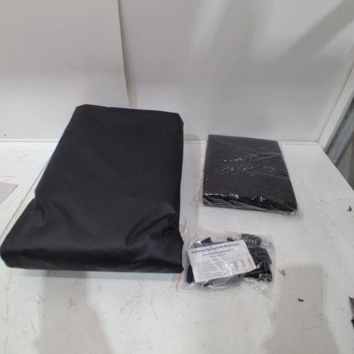 FIVKLEMNZ CAR ROOF BAG ROOFTOP TOP CARGO CARRIER BAG WITH ANTI-SLIP MAT + 8 REINFORCED STRAPS - 30 CU. FT - BLACK/ORANGE image 3
