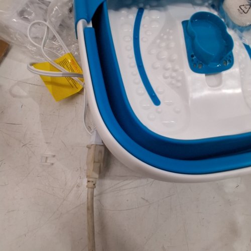 HOMEDICS SMART SPACE BUBBLE MATE COLLAPSIBLE FOOT SPA HEAT-MAINTAINING BUBBLE MASSAGE - BLUE/WHITE (MODEL: FB-80AMZ-RM) image 2