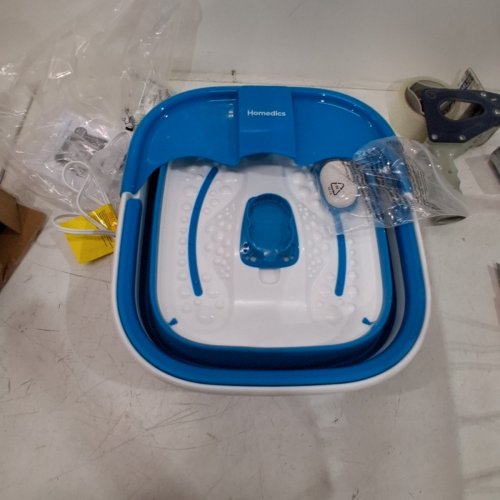 HOMEDICS SMART SPACE BUBBLE MATE COLLAPSIBLE FOOT SPA HEAT-MAINTAINING BUBBLE MASSAGE - BLUE/WHITE (MODEL: FB-80AMZ-RM) image 3