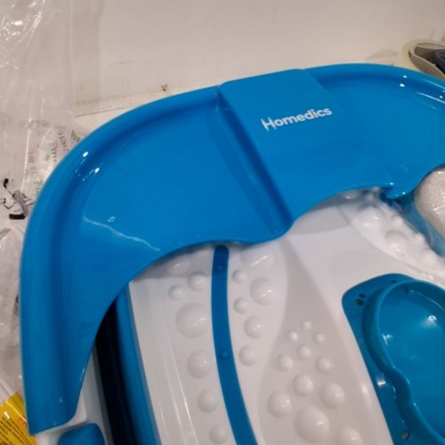 HOMEDICS SMART SPACE BUBBLE MATE COLLAPSIBLE FOOT SPA HEAT-MAINTAINING BUBBLE MASSAGE - BLUE/WHITE (MODEL: FB-80AMZ-RM) image 4