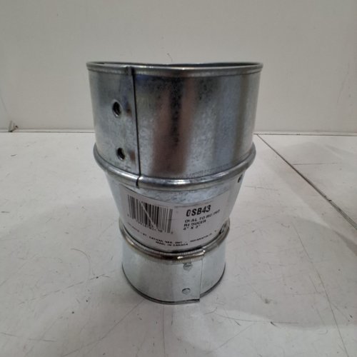 DEFLECTO DRYER VENT REDUCER - OVAL TO ROUND - 4" X 3" - ALUMINUM (MODEL: OSB43) image 2