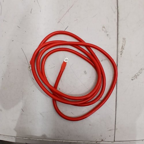 VEKAUTO 4AWG TINNED COPPER BATTERY INVERTER CABLE - 47" - 5/16" - RED image 2