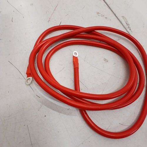 VEKAUTO 4AWG TINNED COPPER BATTERY INVERTER CABLE - 47" - 5/16" - RED image 3