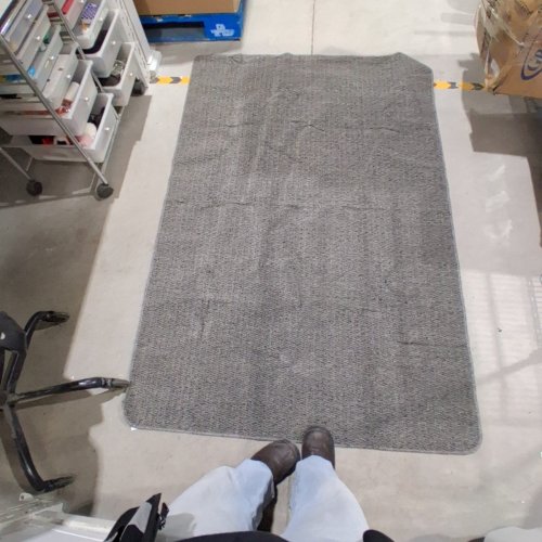 PVC BOTTOM NON-SLIP INDOOR AREA RUG - 6FT X 4FT - GREY image 2