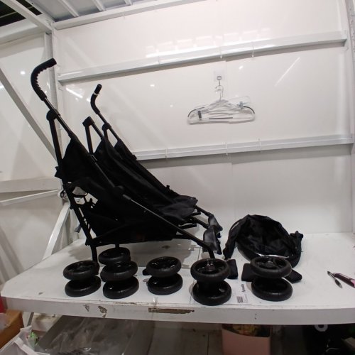 INGENUITY 3DLITE DOUBLE UMBRELLA STROLLER-EACH SEAT UP TO 50 POUNDS-BLACK-(MODEL:31923) image 2