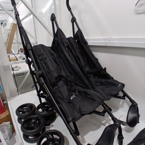 INGENUITY 3DLITE DOUBLE UMBRELLA STROLLER-EACH SEAT UP TO 50 POUNDS-BLACK-(MODEL:31923) image 4