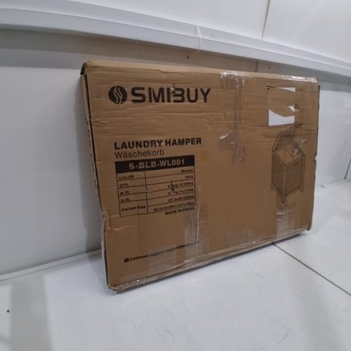 SMIBUY DOUBLE BAMBOO LAUNDRY HAMPER WITH LID REMOVABLE LINER - 120L - WALNUT/BROWN (MODEL: S-BLB-WL001) image 3