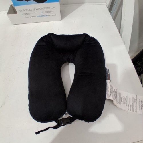 OBUSFORME MICROBEAD TRAVEL NECK PILLOW - BLACK - (MODEL: PL-MTP-BLK) image 2
