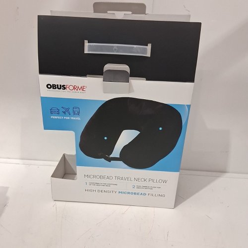 OBUSFORME MICROBEAD TRAVEL NECK PILLOW - BLACK - (MODEL: PL-MTP-BLK) image 5