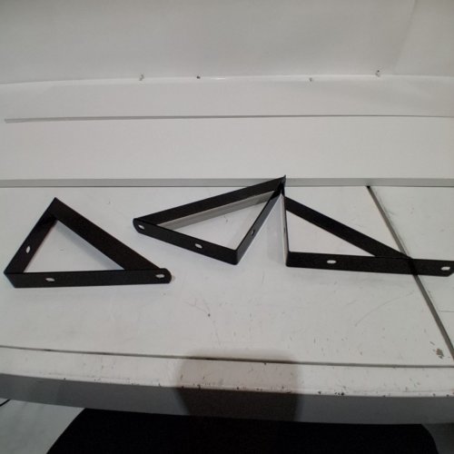 2PK FLOATING SHELVES WITH BRACKETS - 36" X 8" - WHITE/BLACK image 2