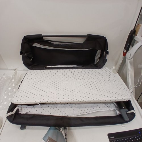 ZEBRATER BABY BASSINET BEDSIDE SLEEPER ADJUSTABLE HEIGHT BEDSIDE BASSINET WITH BREATHABLE MESH, WHEELS & STORAGE BASKET - 31" X 19" - BLACK - (MODEL: C901) image 3