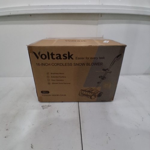 VOLTASK CORDLESS ELECTRIC SNOW BLOWER SHOVEL WITH TWO BATTERIES - 16" - 48V - ORANGE / BLACK image 5