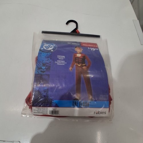 BOY'S DC THE FLASH COSTUME WITH MASK - SMALL - RED image 2