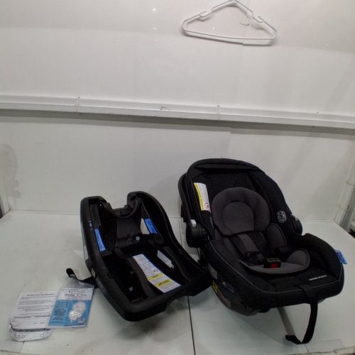GRACO SNUGRIDE 35 LITE LX INFANT CAR SEAT - 4-35LBS CAPACITY - GOTHAM FASHION BLACK/GREY (MODEL: 2143034) image 3