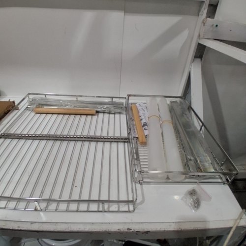 2PK EXPANDABLE PULL OUT DRAWERS FOR STORAGE - 22" X 13.75" - 24.75" - SILVER image 2