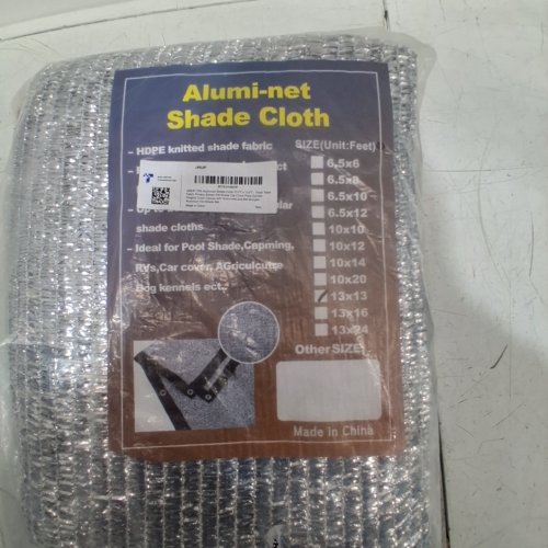 ALUMINET SHADE CLOTH NET FOR GARDENS AND GREENHOUSES - 13" X 13" - SILVER image 2