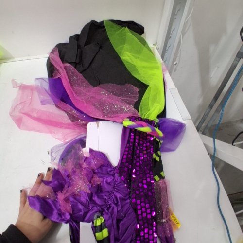 2PC GIRL'S PARTYHOLIC WITCHY WITCH COSTUME SET - LARGE (10-12) - BLACK / PURPLE / GREEN image 4