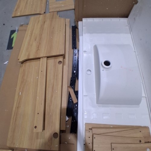 BATHROOM VANITY WITH SINK - 47" - LIGHT NATURAL WOOD AND WHITE (MODEL: BVS-12?-MW-48) image 11