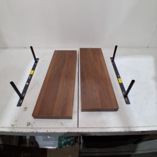 2PK FLOATING SHELVES - 23.5" X 7.75" - WALNUT BROWN image 2