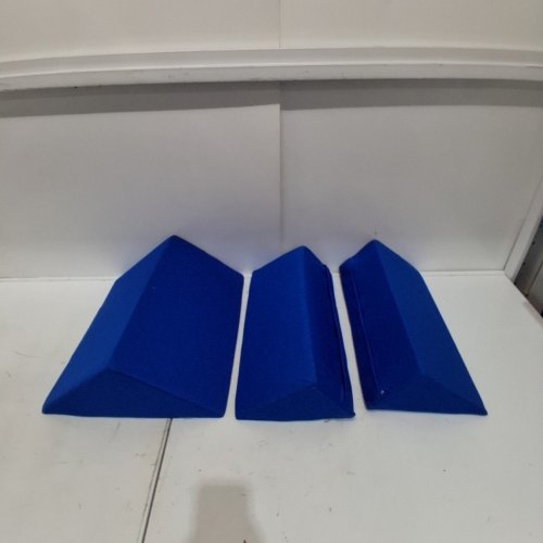 3PC FANWER WEDGE PILLOWS FOR SIDE SLEEPERS , 40 DEGREE TRIANGLE BED WEDGES - BLUE image 2