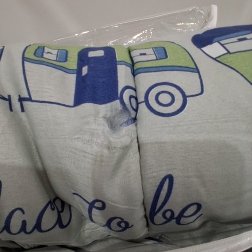 THE LAKESIDE COLLECTION OUR FAVORITE PLACE IS TOGETHER COMFORTER - FULL/QUEEN - CAMPING PRINT image 5