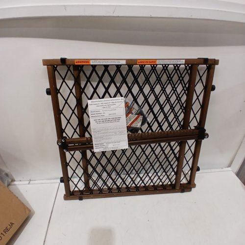 EVENFLO POSITION AND LOCK WIDE DOORWAY GATE - 26" - 42" - RUSTIC BROWN (MODEL: 2026900) image 2