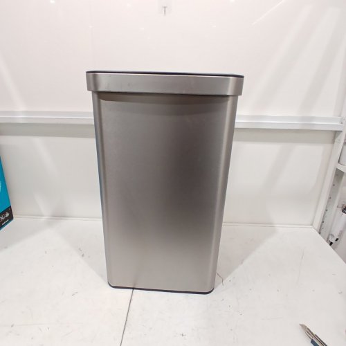 EKO NOVA SENSOR TRASH CAN STAINLESS STEEL RECTANGULAR TOUCHLESS MOTION SENSOR - 21 GALLON/80 LITER - MATTE METALLIC (MODEL: EKO 9578-80L-MMT) image 2
