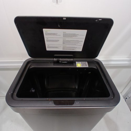 EKO NOVA SENSOR TRASH CAN STAINLESS STEEL RECTANGULAR TOUCHLESS MOTION SENSOR - 21 GALLON/80 LITER - MATTE METALLIC (MODEL: EKO 9578-80L-MMT) image 4