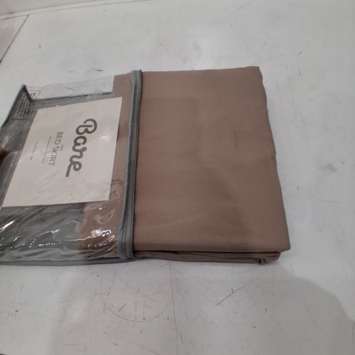 BARE HOME WRAP AROUND BED SKIRT - TWIN - BROWN image 2