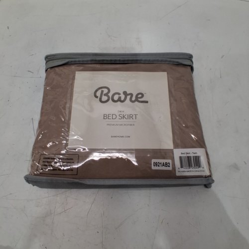 BARE HOME WRAP AROUND BED SKIRT - TWIN - BROWN image 3