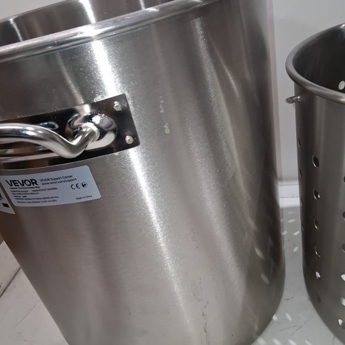 STAINLESS STEEL COMMERCIAL STOCKPOT WITH METAL STRAINER - 42 QT - STEEL (MODEL: SP42QT354006S) image 6
