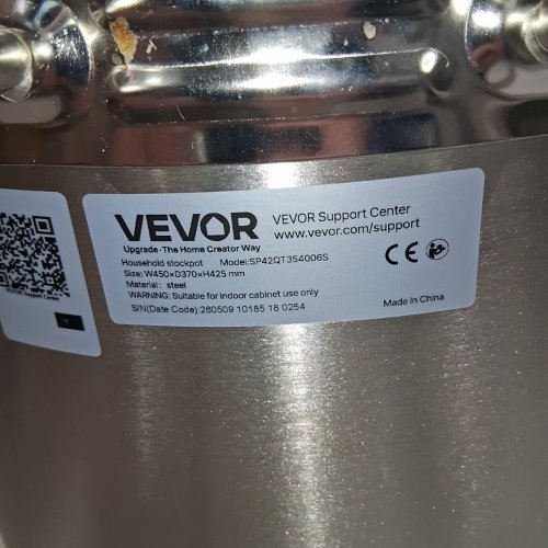 STAINLESS STEEL COMMERCIAL STOCKPOT WITH METAL STRAINER - 42 QT - STEEL (MODEL: SP42QT354006S) image 7