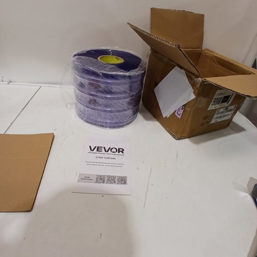 STRIP CURTAIN CLEAR RIBBED PVC CURTAIN STRIP DOOR BULK ROLL PLASTIC DOOR STRIPS - 50FT X 8" - CLEAR (MODEL: G8V0) image 3