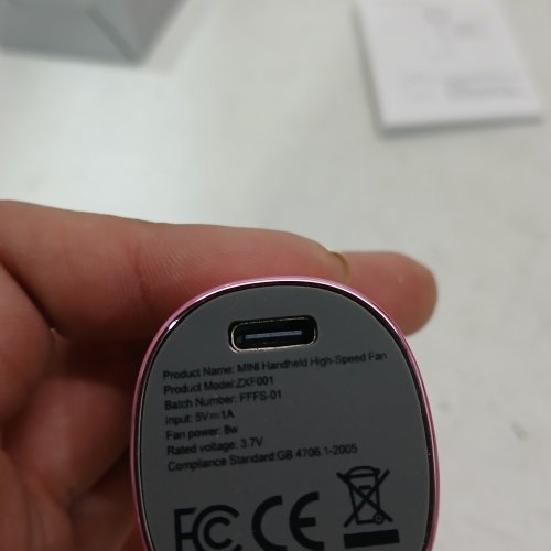STORM MINI HANDHELD HIGH-SPEED FAN - 4000 MAH - PINK (MODEL: ZXF001) image 2