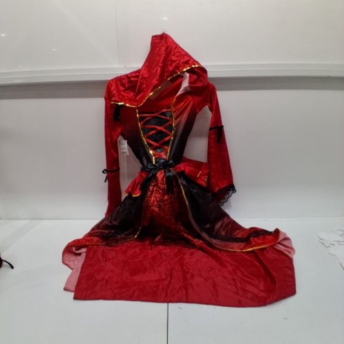 RED RIDING DRESS WITH HOOD - LARGE - RED AND BLACK (STYLE: 12863 L) image 3