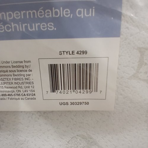 SIMMONS DREAMSCAPE CRIB MATTRESS M4 - 28" X 6" X 52" - WHITE (STYLE: 4299) image 2